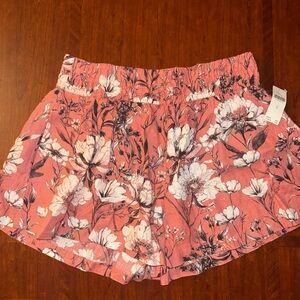 Floral Print Linen Anthropologie shorts